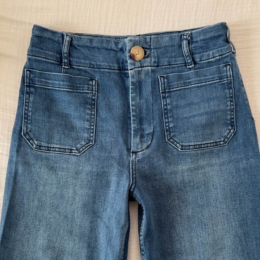 Maeve Collette crop wide leg jean